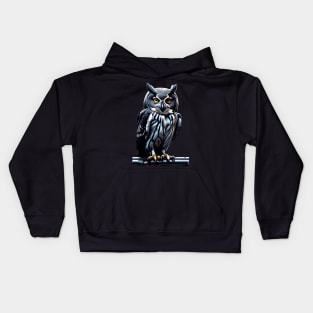 Owl Black And White Kids Hoodie